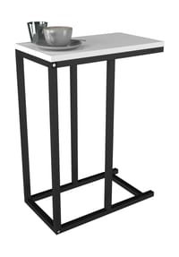 VCM. - Holz Beistelltisch | Couchtisch im schlichten Industriestyle | Maße ca. H. 63 x B. 26 x T. 46 cm | Wohnzimmertisch | Kaffeetisch - Insasi S - Anthrazit