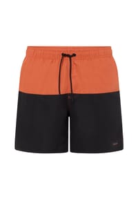 MANGUUN - Badeshorts Michael 16 cm, Tunnelzug, für Herren - E002 BLACK / RED