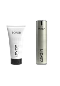 LAYZIN - Gesichtspflege-Duo: (Scrub)Peeling und Maske - transparent