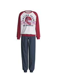 CALIDA - Kinder Bündchen-Pyjama Kids Sports - stein meliert