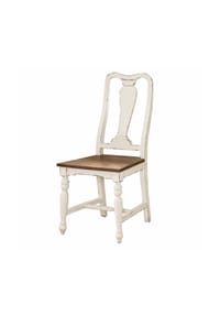 LOBERON - Stuhl Harry weiß/braun - weiß/braun
