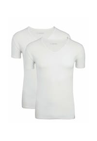JOCKEY® - Cotton+ Unterhemd, 2er-Pack, V-Ausschnitt, für Herren - WHITE