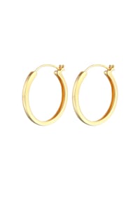 elli. PREMIUM - Ohrringe Creolen Klassisch Rund 585Er Gelbgold - Gold