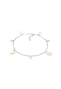 elli. - Fußschmuck Elli Fußschmuck Plättchen Kauri Muschel Maritim 925 Silber - Gold