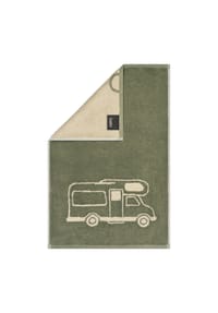 Cawö Gästetücher Postcard Towels Edition 100 Camper - 15 - POSTCARD TOWELS - grün