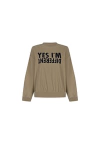 freshlions - Sweatshirt Amalia mit tollem Print auf der Front - brown