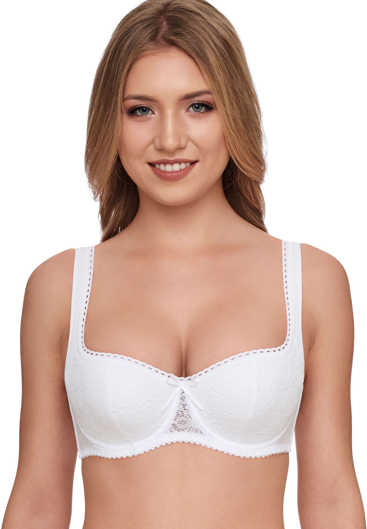 Susa Dirndl-Bh, BüGel, Florale Spitze, FüR Damen, Weiß, 75A