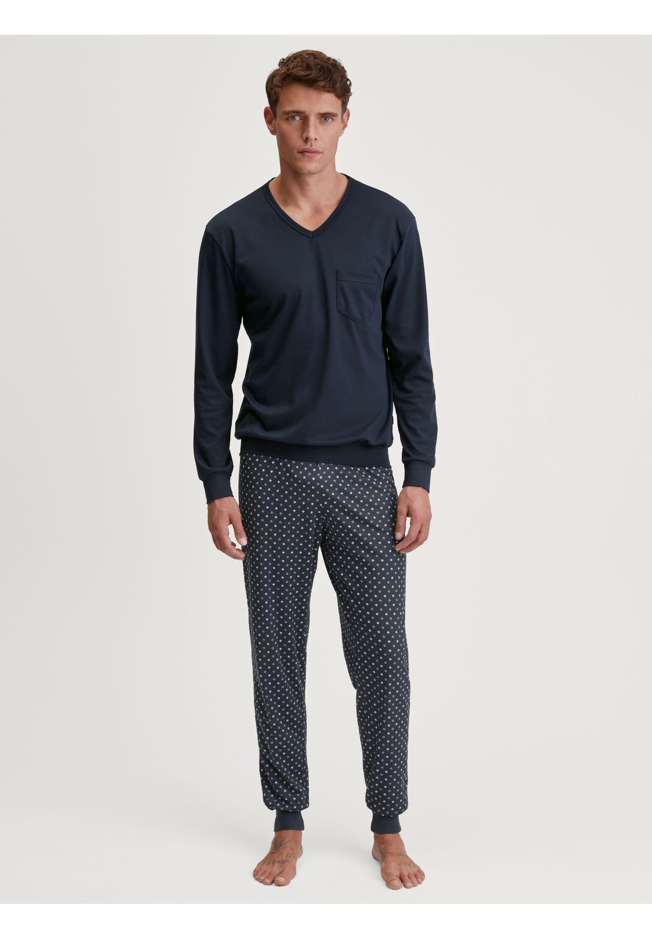 Calida Pyjama, Streifen, FüR Herren, Blau, S