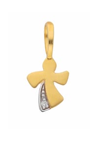 Adelia's - Adelia's Damen Engelanhänger 333 Gold ( 8K ) mit Zirkonia – Goldanhänger Engel - silber