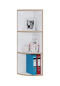 VCM. - Holzregal stehend | platzsparendes Eckregal | Maße Bücherregal ca. H. 110 x B. 33 x T. 33 cm | elegantes Regal | Büroregal – Salia 3fach - Anthrazit