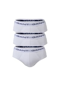 GANT - Herren Slips, 3er Pack - Brief 3-Pack, Slim Fit, Logo, Stretch Cotton, uni - Blau