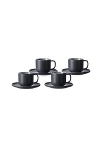 Ritzenhoff & Breker Kaffeetassen mit Untertassen Jasper 240 ml 4er Set - JASPER - grau
