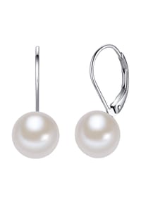 Luluandjane - Damen Ohrringe aus 925/- Sterling Silber in Silber mit Süßwasser-Zuchtperle - silber
