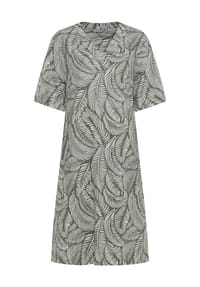 GALERIA - Shirtkleid Linni, V-Ausschnitt, für Damen - KHAKI LEAF AOP