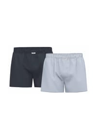 seidensticker - Herren Web-Boxershorts, 2er Pack - Boxer 2-Pack, Baumwolle, Logo - Blau