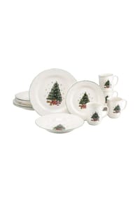 CreaTable - Tannenbaum - Kombiservice SDMK 16-tlg (Bunt) - Bunt
