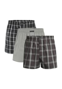 MANGUUN - Boxershorts, 3er-Pack, Gummibund, für Herren - KOMBI MITTELBLAU