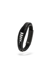 s.Oliver - s.Oliver Armband - Leder - schwarz