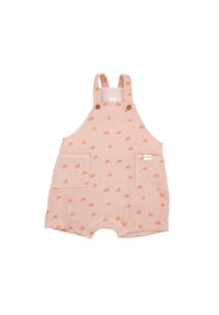 maximo® - GOTS BABY-Latzshorts, Taschen Musselinstoff, Futter, Windelöffnung - altindigo-weiß-streifen