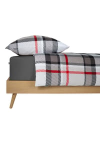 MAG 4-teiliges Bettwäsche-Set – Superweiche Mikrofaser, Schwarzer Marmor-Druck, Queen-Größe