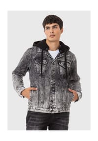 CIPO & BAXX® - Jacke im Washed-Look - BLACK