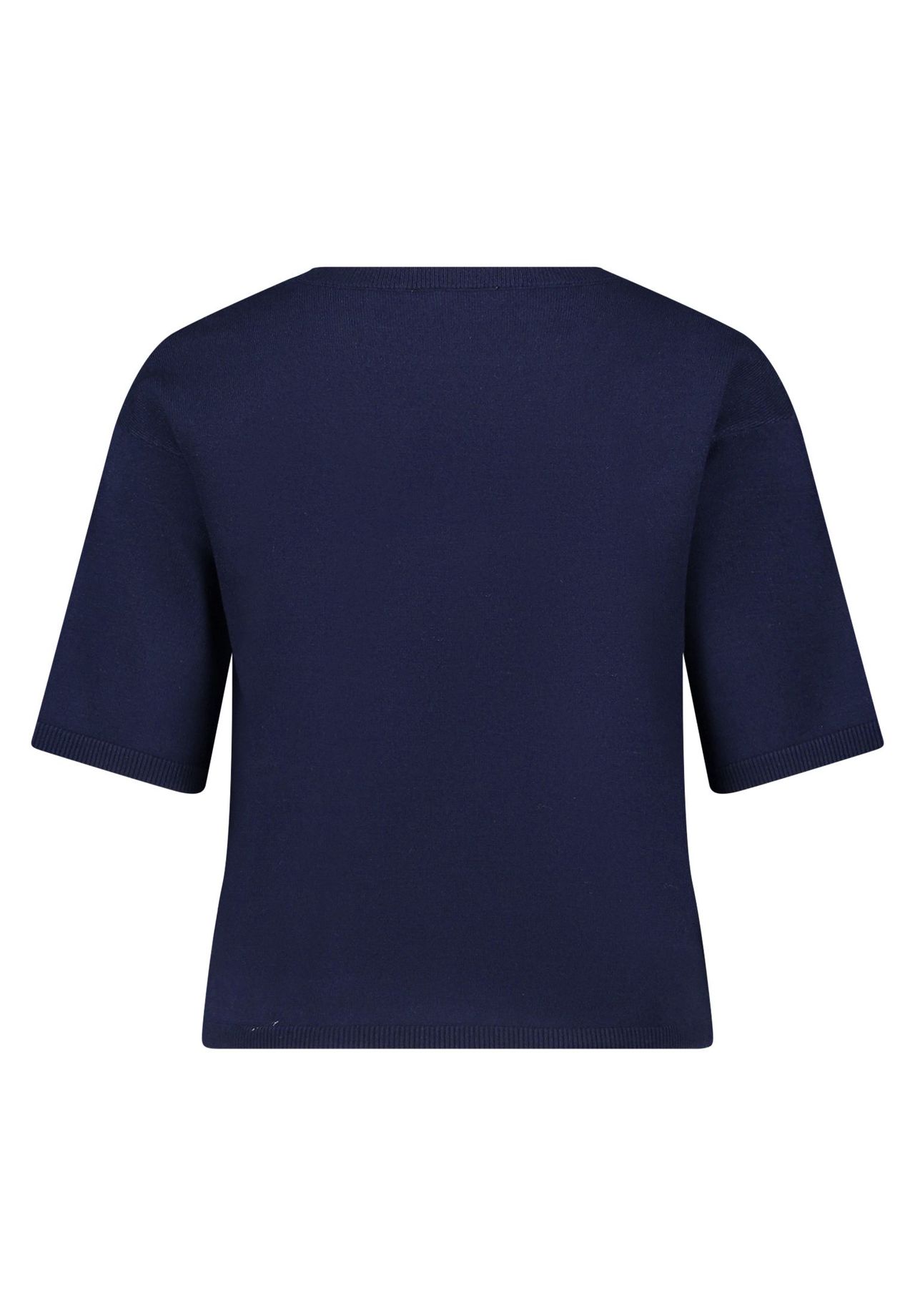 Cartoon Strickpullover Mit Rundhalsausschnitt, Blau, 42