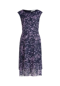 BETTY & CO - Midikleid mit Stufen - Dark Blue/Lilac