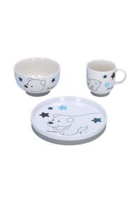 Sterntaler® - Kinder Porzellan-Geschirr-Set 3er Set - blau