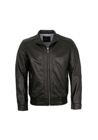 bugatti - Herren Lederjacke Blouson Lammnappa schwarz - schwarz