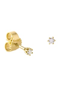 MONCARA - Damen Ohrstecker, 585er Gold mit 2 Diamanten, zus. ca. 0,10 Karat - GELBGOLD