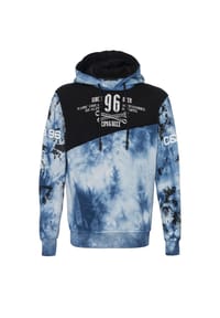 CIPO & BAXX® - Sweatshirt CL593 auffällige Tie-Dye-Waschung, mit Kapuze - BLACK