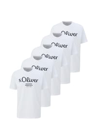 s.Oliver - T-Shirt 5er Pack Basic - Blau