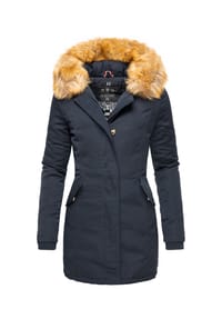 MARIKOO® - Wintermantel Karmaa - Anthracite with black fur