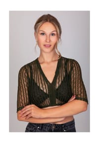 EDELNICE - Dirndlbluse Anna Khaki Grün - grün
