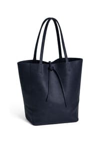 collezione alessandro® - Schultertasche EasyGo aus softem Leder, Made in Italy - blau