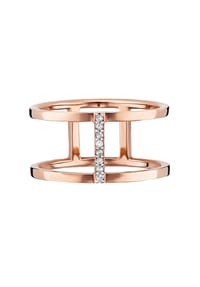 caї - Ring 925/- Sterling Silber 9 Topas 0,036ct - rot