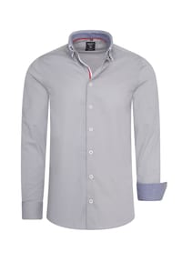 RUSTY NEAL® - Langarmhemd mit trendigen Kontras-Details - Blau