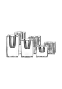 Ritzenhoff & Breker Kerzenhalter Candela 4 / 6 / 8 cm 6er Set transparent - CANDELA - transparent