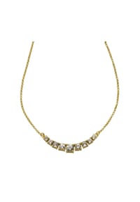 zeeme GEMSTONES - Collier 925/- Sterling Silber 9 Weißtopas - gelb