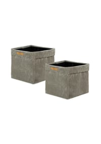  Lycce - Faltbare Aufbewahrungsbox, 2er Set - Cord, passend für Kallax Regal, abnehmbarer Bezug, robust, formstabil - Altrosa