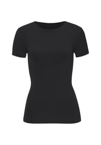 COPENHAGEN STUDIOS - T-Shirt Stretchy Microfiber, Rundhals, für Damen - 4215 BLACK