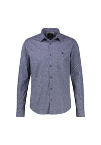 LERROS - Herrenhemd mit angesagtem Printmuster aus Baumwollmix - CLASSIC NAVY
