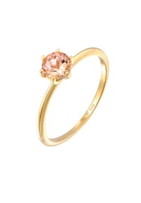 elli. PREMIUM - Ring Morganit Solitär Verlobungsring 585 Gelbgold - Gold
