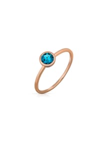 Orolino - Ring 585/- Gold 1 Blautopas beh. - rot