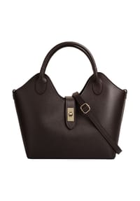 forty° - Shopper LANVERRA - M Echt Leder, Made In Italy - dunkelbraun