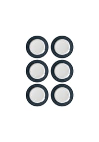 Ritzenhoff & Breker Dessertteller Doppio ø 20 cm 6er Set - DOPPIO - anthrazit