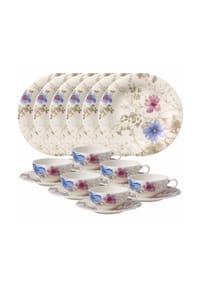 Villeroy & Boch - Teeservice Mariefleur Gris Basic 18er Set MARIEFLEUR BASIC - bunt