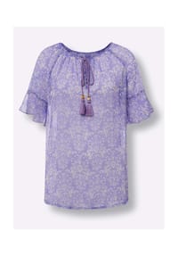 heine - Druckbluse - lavendel-ecru-bedruckt