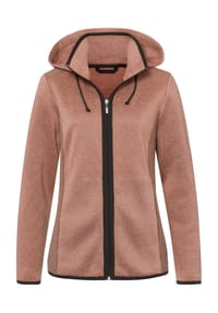 SIEH AN! - Strickfleece-Jacke - rosenholz-meliert