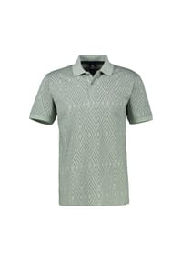 LERROS - Poloshirt mit rautenförmigem Jaquard-Muster in 2-Tone-Optik - BAY GREEN